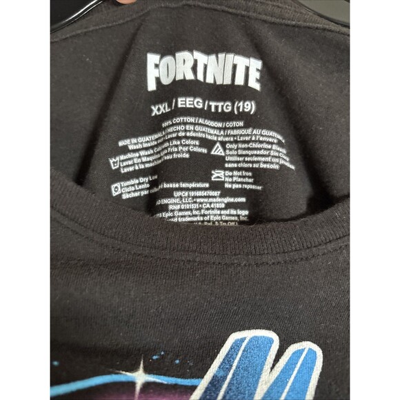 Fortnite T Shirt Black Glow In The Dark Give Me The Loot Adult Size 2X - Picture 4 of 7